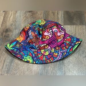 Colorful Psychedelic Reversible Bucket Hat